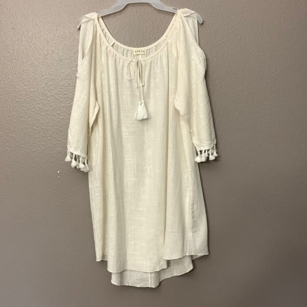 Firth Boho Cold Shoulder With Tassels Off White Small
